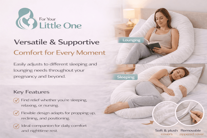9 Ft Maternity Pillow And Case - Grey