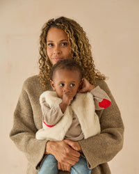 CHALK - Felicity Faux Fur Gilet -Bone White