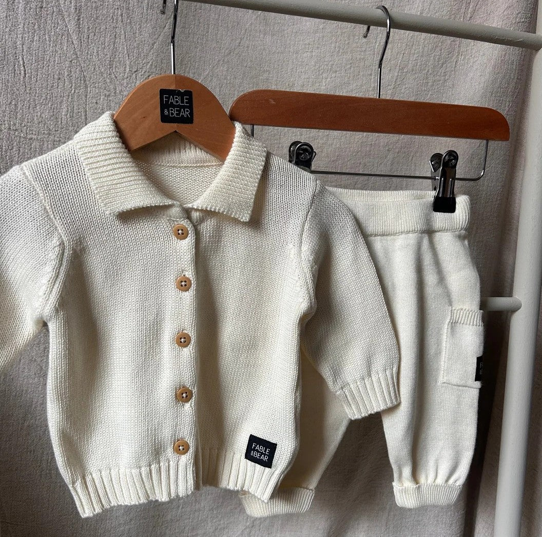 Fable and Bear Knit Cardigan and Pocket Jogger Set