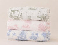 Gilded Bird Toile Bamboo Baby Blanket