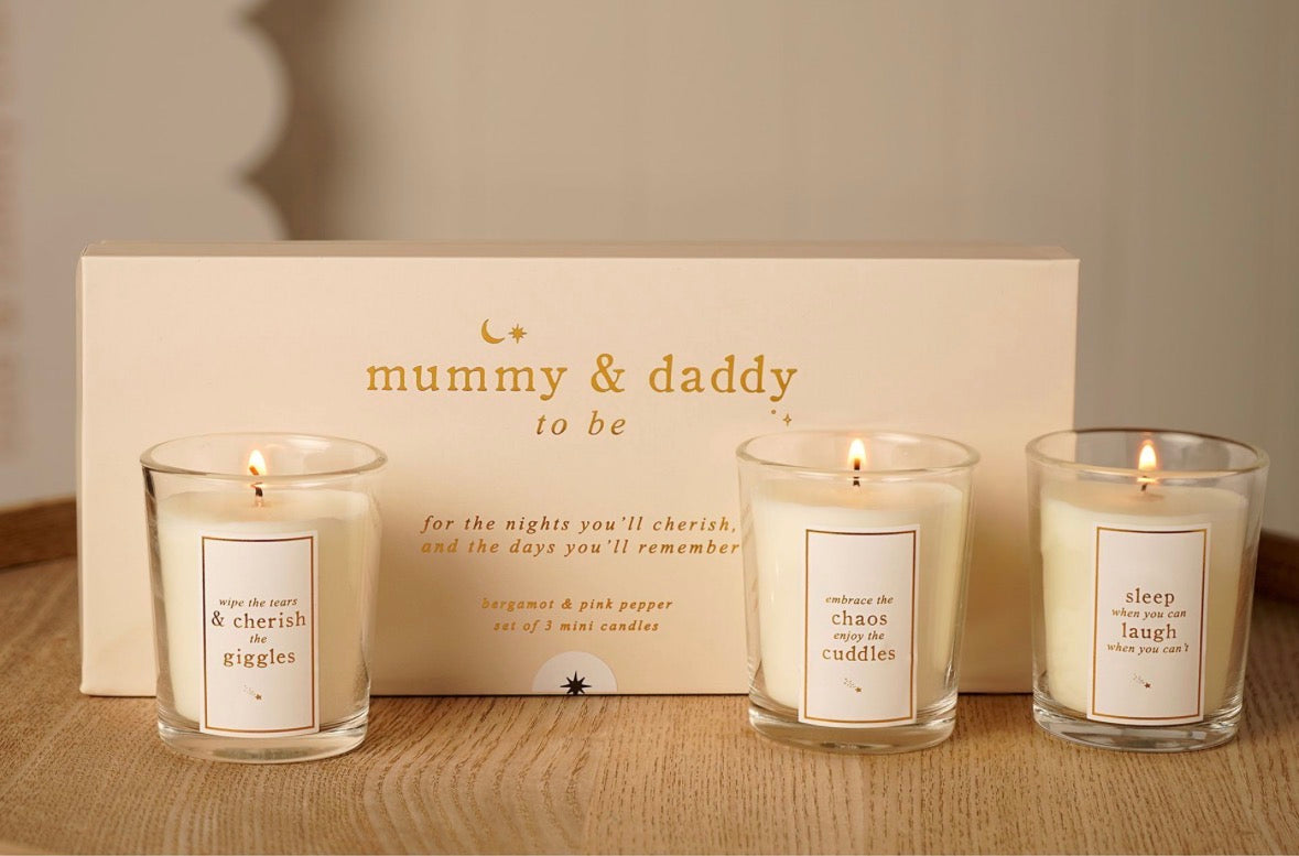 Bambino Mini Candle Set -- Mummy & Daddy to be