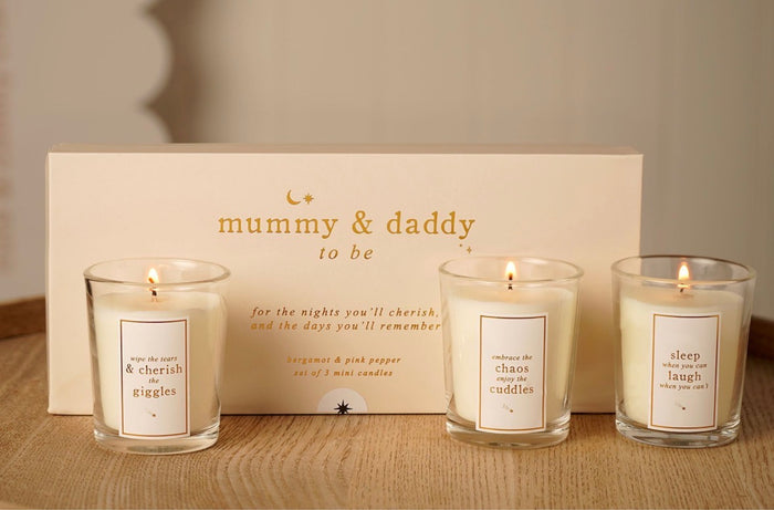 Bambino Mini Candle Set -- Mummy & Daddy to be