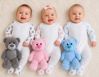 Tummi Bears Teddy Bear Plain Chest Rompersuit/Babygrow
