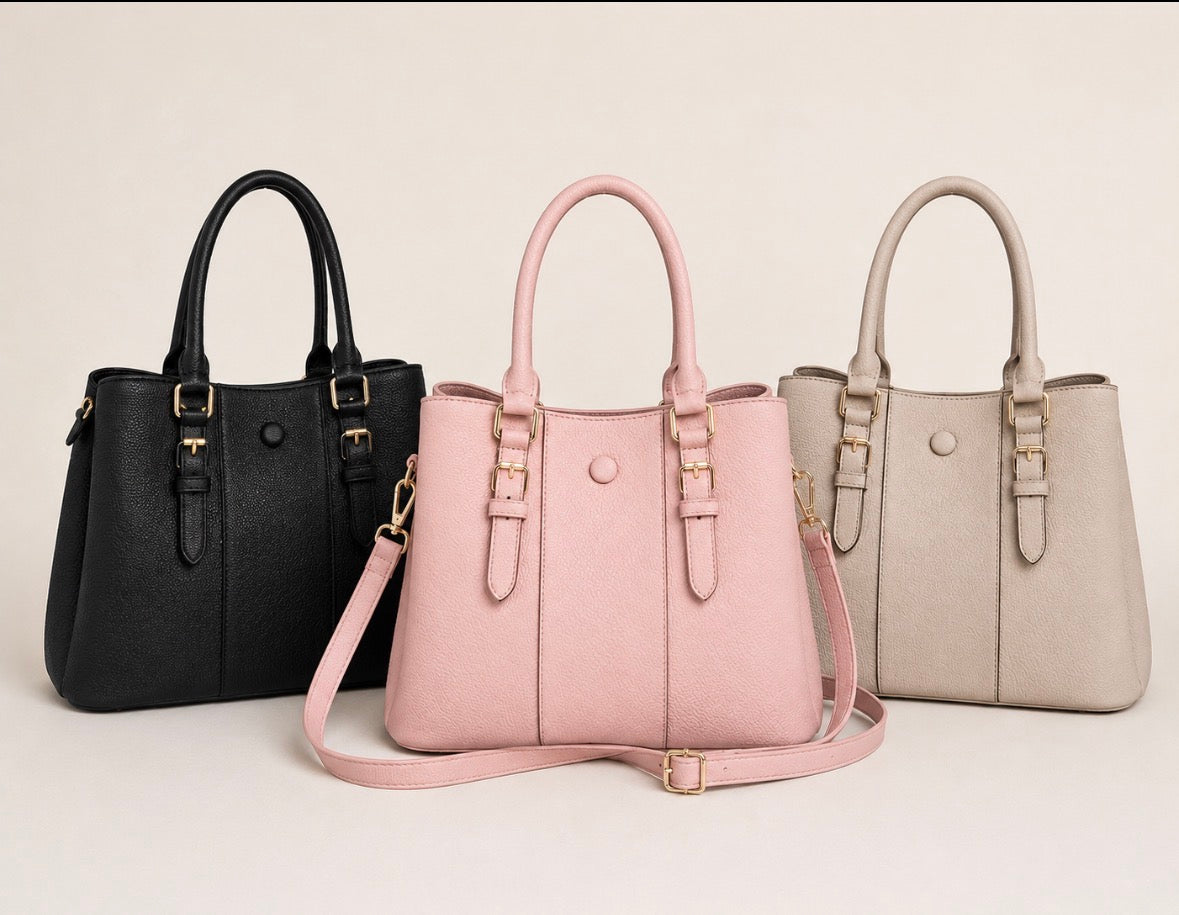 Jeans Effect Material 3 Compartment Tote Bag Organizer Bag