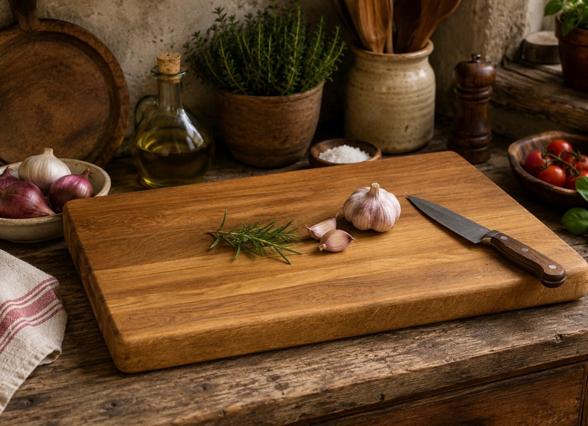 Bespoke solid oak handmade chopping boards