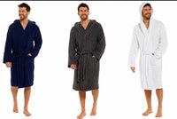 Men's 100% Cotton Hooded Towelling Gown