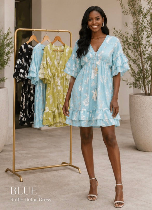 Womens Boho Embroidered Mini Dress Colours