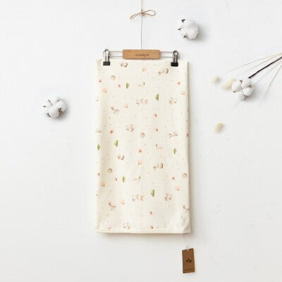 Cotton Baby Blanket with Bunny or Elephant Design – Soft Texture, Subtle Charm