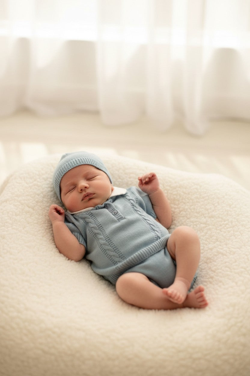 Fine Cable Knit 3 Piece Outfit