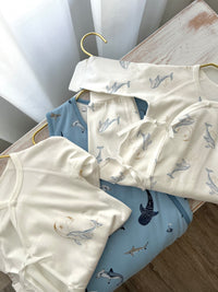 Whale Design Kimono Bodysuit