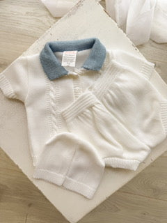 Fine Cable Knit 3 Piece Set in 100% Cotton