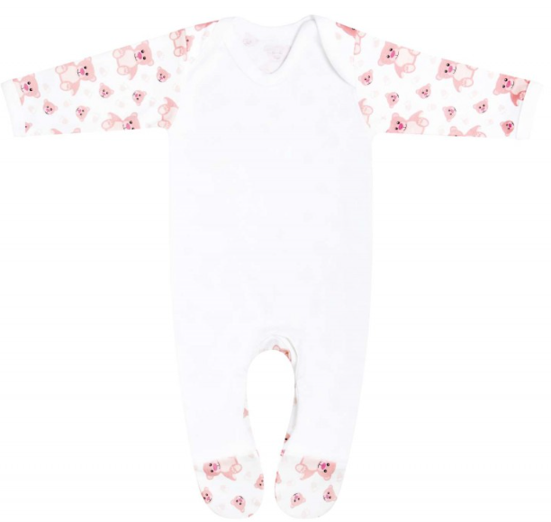 Tummi Bears Teddy Bear Plain Chest Rompersuit/Babygrow
