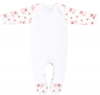 Tummi Bears Teddy Bear Plain Chest Rompersuit/Babygrow