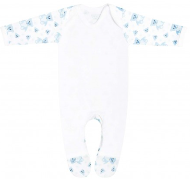Tummi Bears Teddy Bear Plain Chest Rompersuit/Babygrow