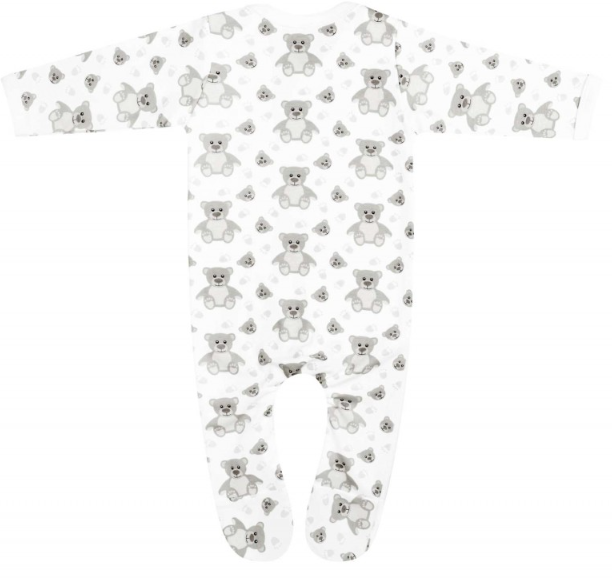 Tummi Bears Teddy Bear Plain Chest Rompersuit/Babygrow