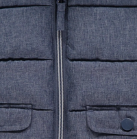 GX550: Blue Textured Padded Coat (12-24 Months)