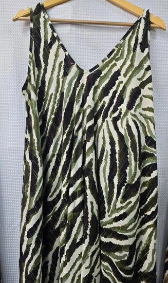 Tiger Cotton Lurex Parachute Maxi Dress