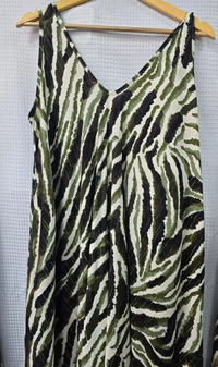 Tiger Cotton Lurex Parachute Maxi Dress