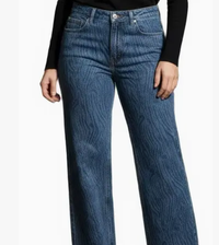 Zebra Wide Leg Stretch Jeans