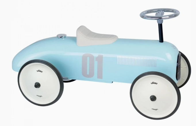 Vilac Metal British Baby Blue Ride-On Car Vintage Style