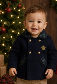 Baby Boys Coat Navy - 12809-K
