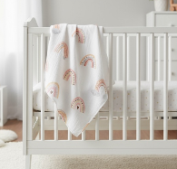Rainbow Muslin Blanket