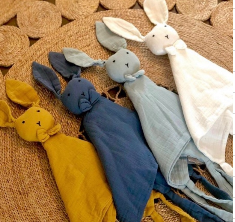 Bunny Muslin Comforters - Beige asleep design available