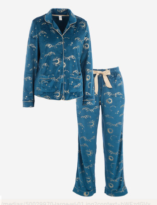 Blue Foil Skyline Pyjama Set