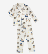 Cream Sleepy Pup Kids Pyjama Set - Chelsea Peers