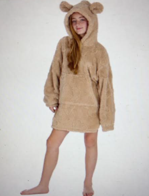 Children's Plush Teddy Oversized Hoodie By Huggable Hoodie