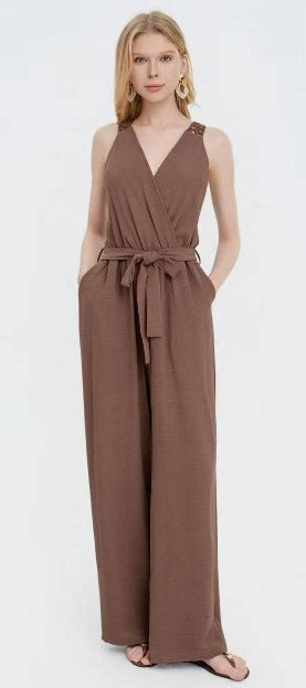 Crochet Back Wide Leg Jumpsuit