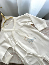 Whale Design Kimono Bodysuit