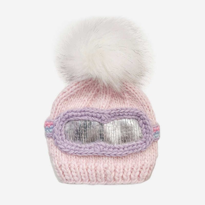 The Blueberry Hill - Ski Sweater, Baby Pink Winter Snow Jumper and Hat Set