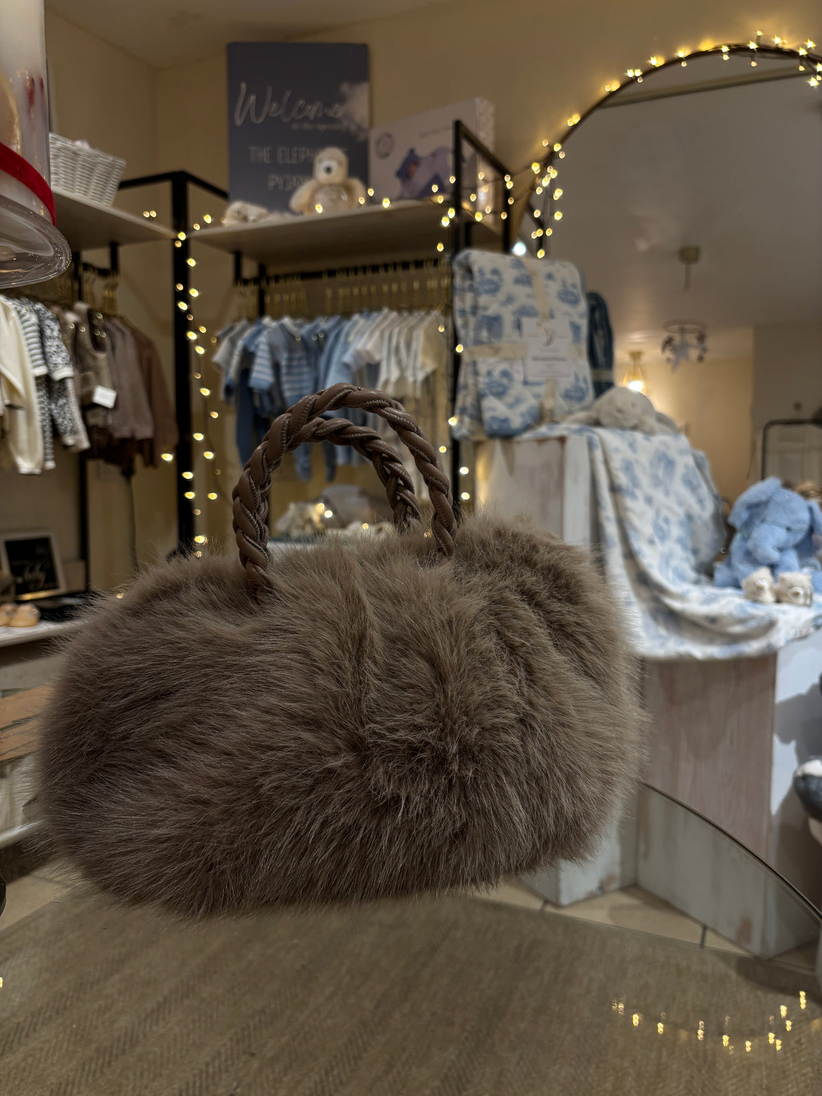 Faux Fur Ladies Handbags