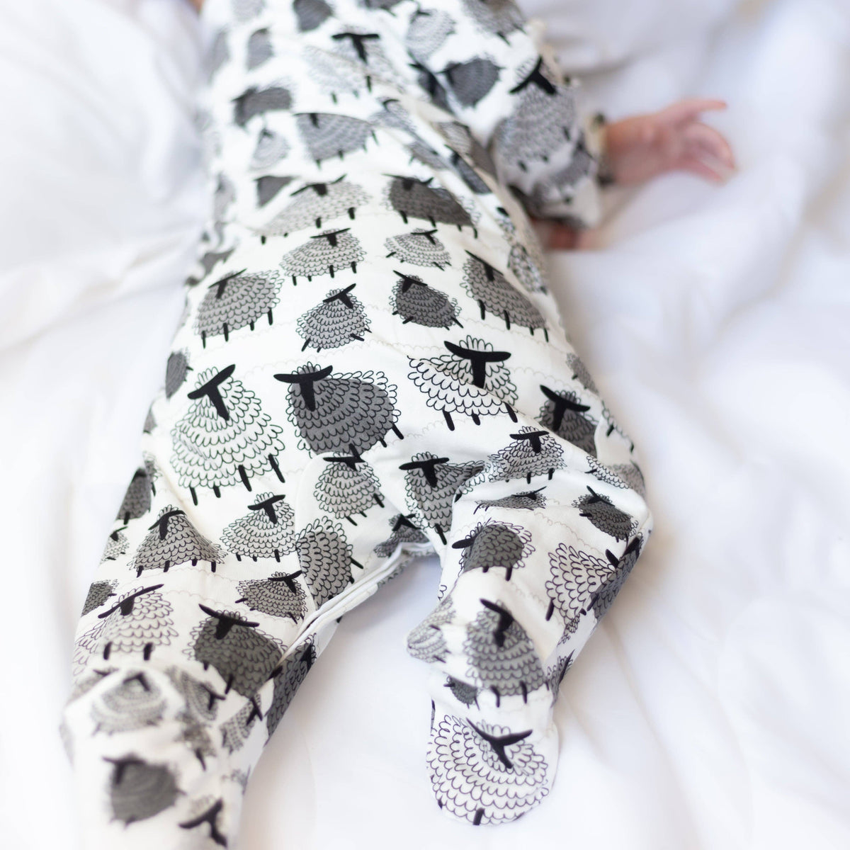 Unisex Baby Cotton Sleepsuit (Onesie) – Sheep Print