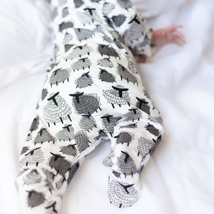 Unisex Baby Cotton Sleepsuit (Onesie) – Sheep Print