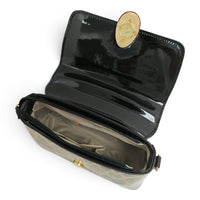 Elegant Glossy Leopard Print Top Handle Handbag-912-2