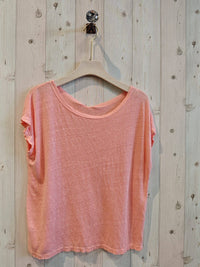 BASIC U-NECK T-SHIRT 100% LINEN Ref-2295
