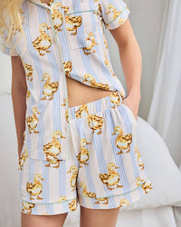 Fluffy Ducklings Stripe Short Pyjama Set