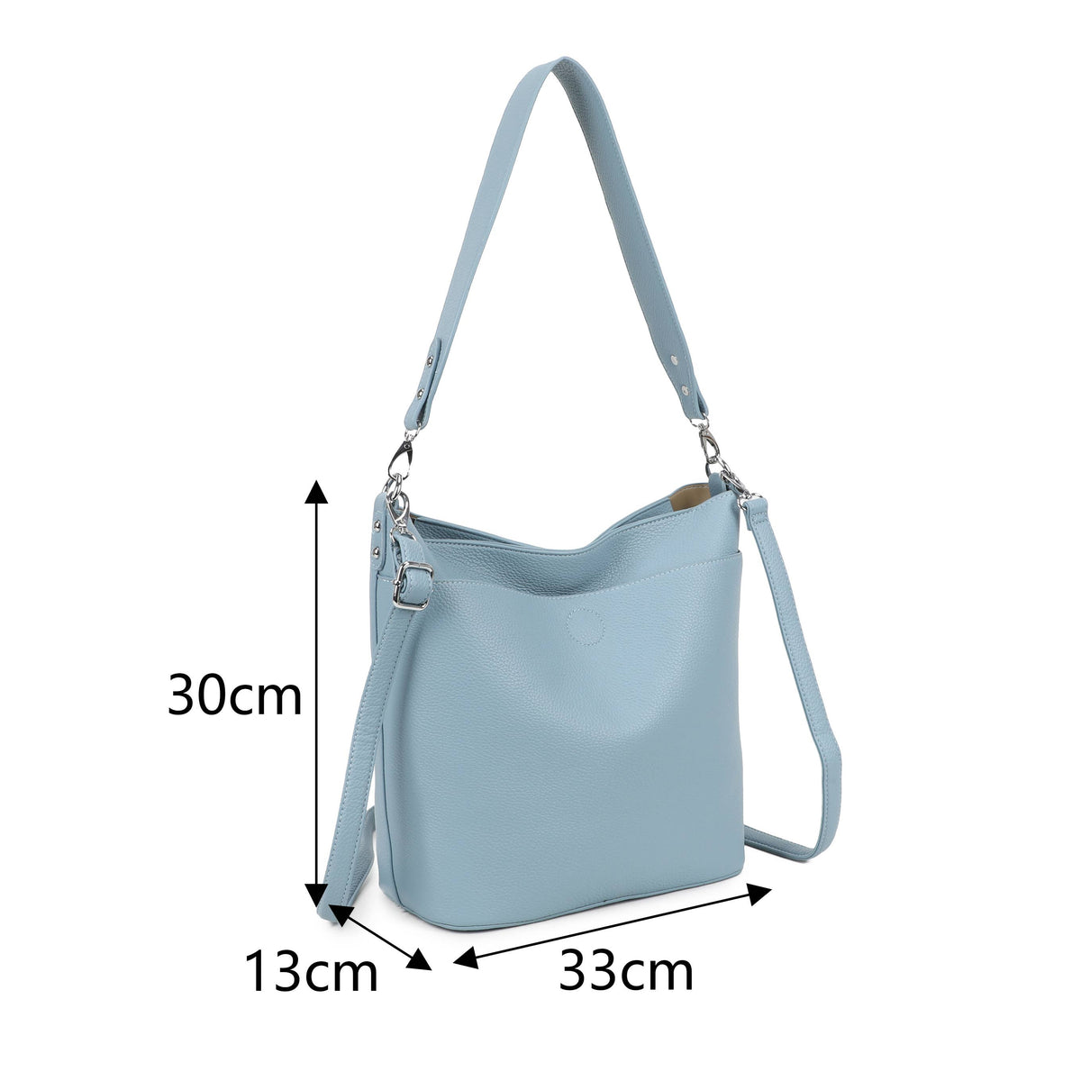 6049 Soft Hobo Shoulder Bag with Strap Detail