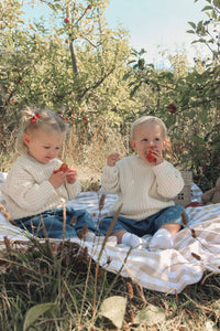 Organic Cotton Chunky Knit Jumper in Cream