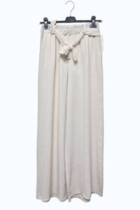 Italian Womens Belted Strap Wide Leg Palazzo Trousers