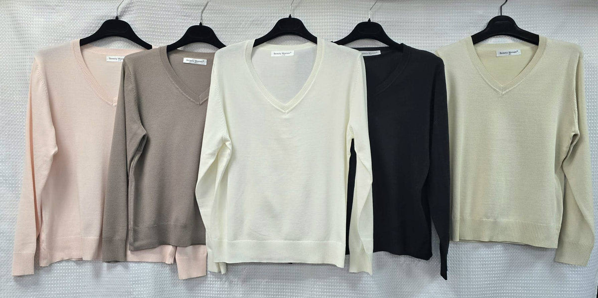 Fine V neck soft touch Knit