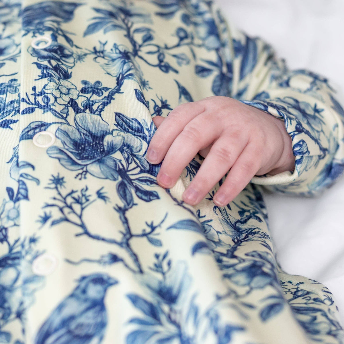 Unisex Baby Cotton Sleepsuit (Onesie) – Willow Flower Print