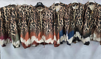 Suedette Leopard Zip Bomber Jacket: Various Colours