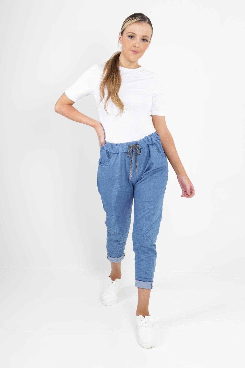 Italian Denim Look Stretch Magic Pants