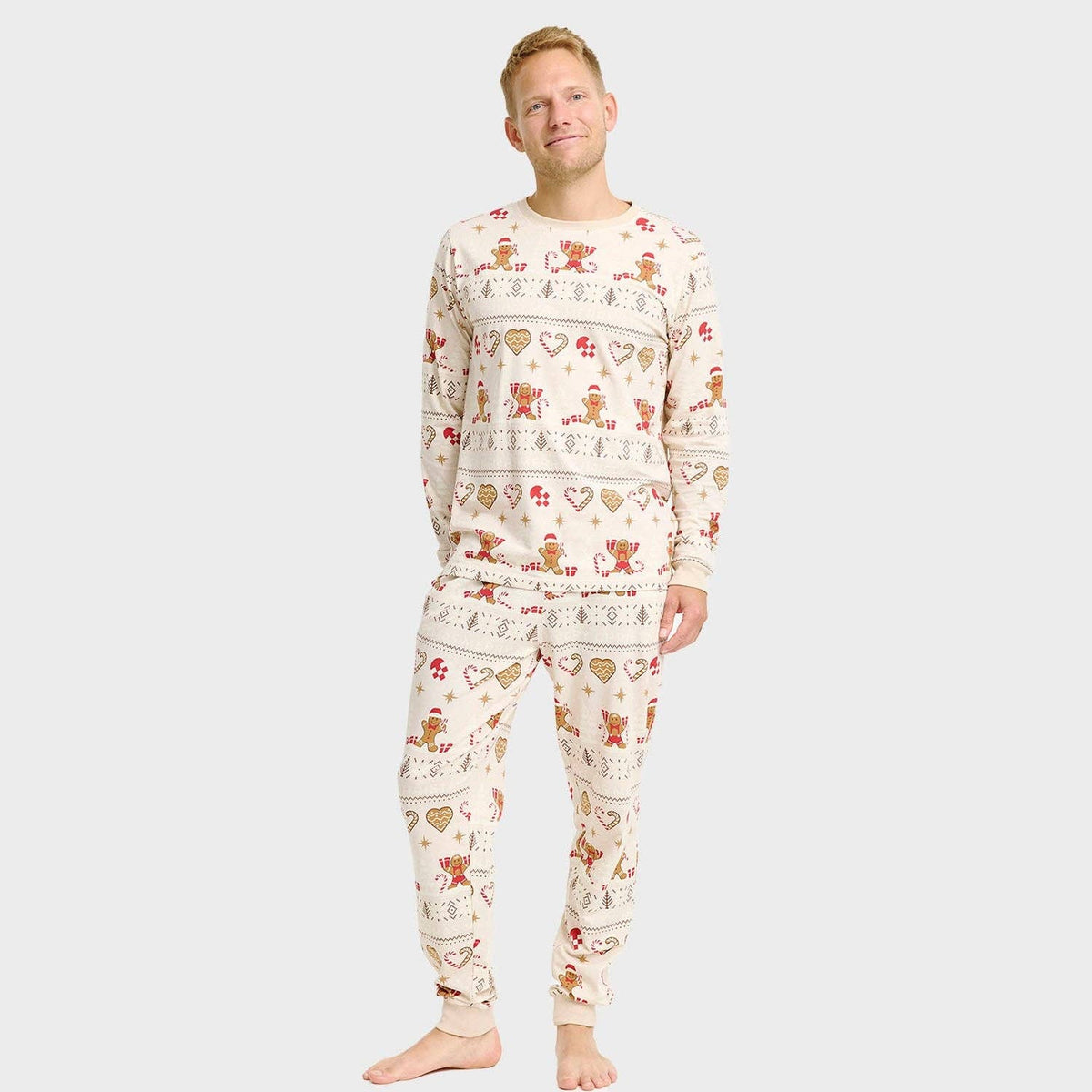 Christmas Cookie Pajamas Beige – Men