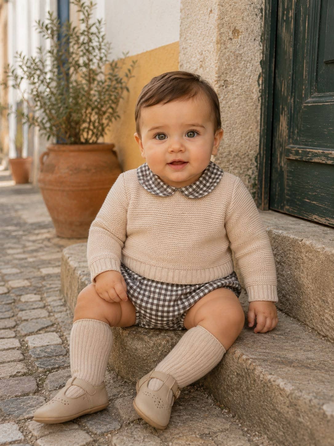 Ref. 2200 – Boys' Set | Sweater 100% Acrylic + Shorts in 100% Cotton Fabric