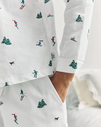 Chelsea Peers - Organic Cotton Ski Vacation Print Long Pyjama Set