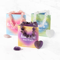 Myga Eco - Stone Pouch Collection: Set of 3 Sacred Treasures - Choice Of 3 Crystals
